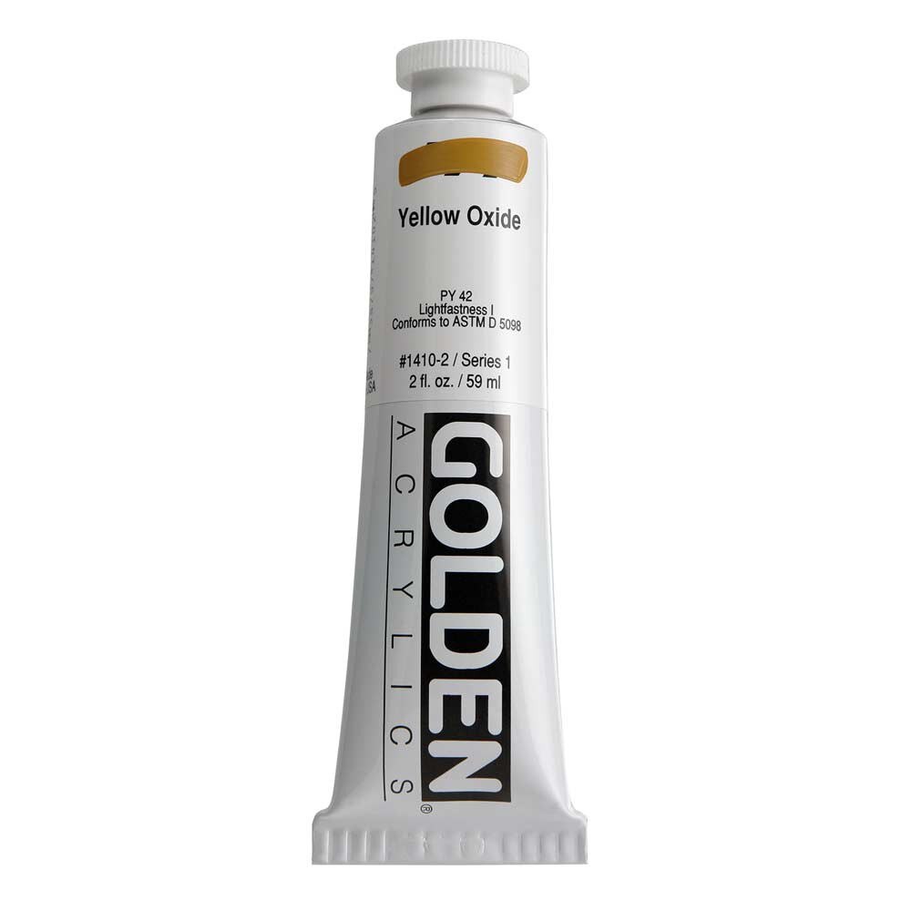 Golden Heavy Body Acrylic Tube 2oz Yellow Oxide